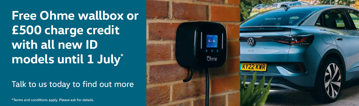 Free Ohme wallbox or £500 charge credit with all new ID models